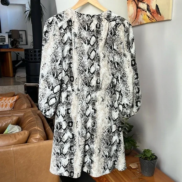 Design Lab Snake-Print Button-Down Dress - Picture 5 of 5